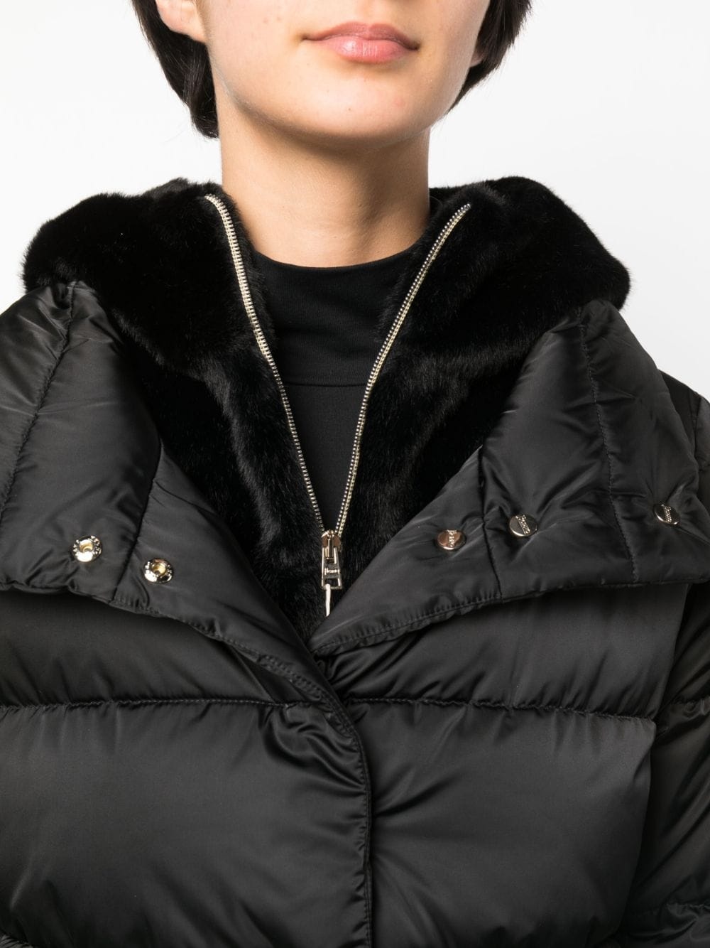 hooded quilted coat - 5
