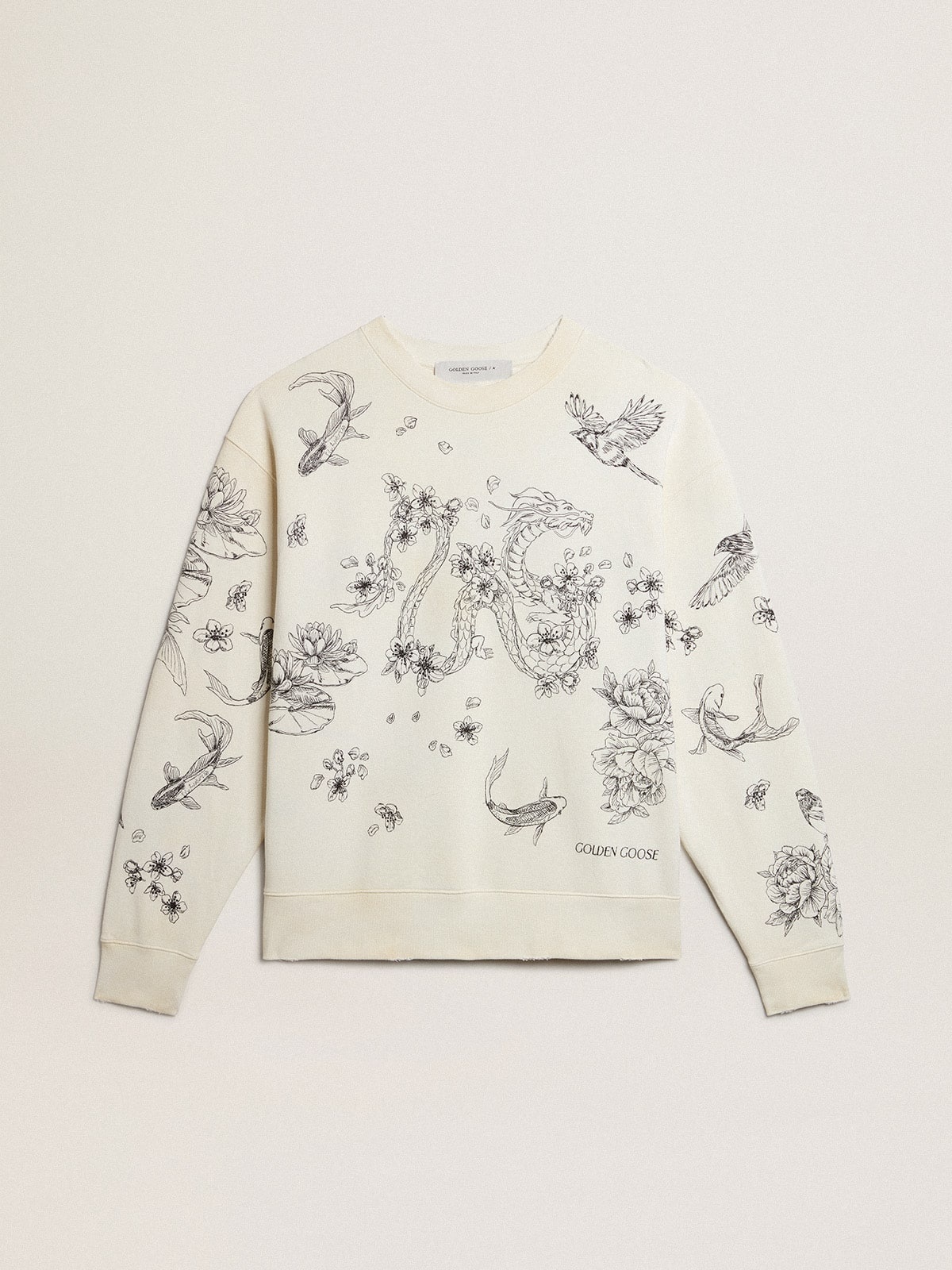 Aged white CNY sweatshirt - 1