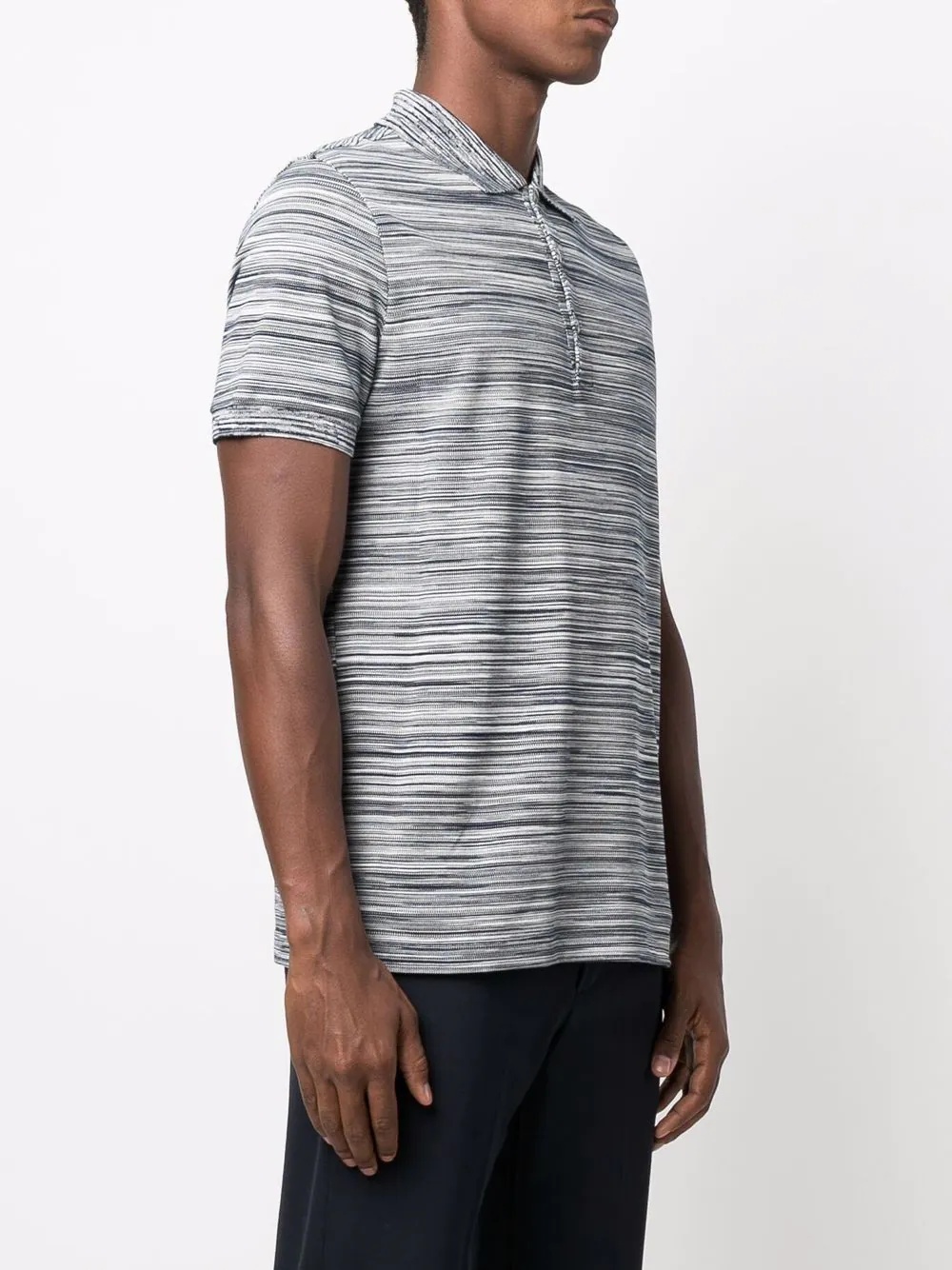 mélange cotton polo shirt - 3