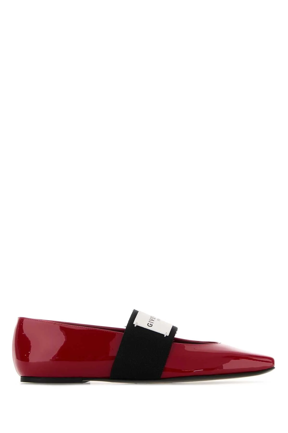 Givenchy Women Red Leather Squared Ballerinas - 1