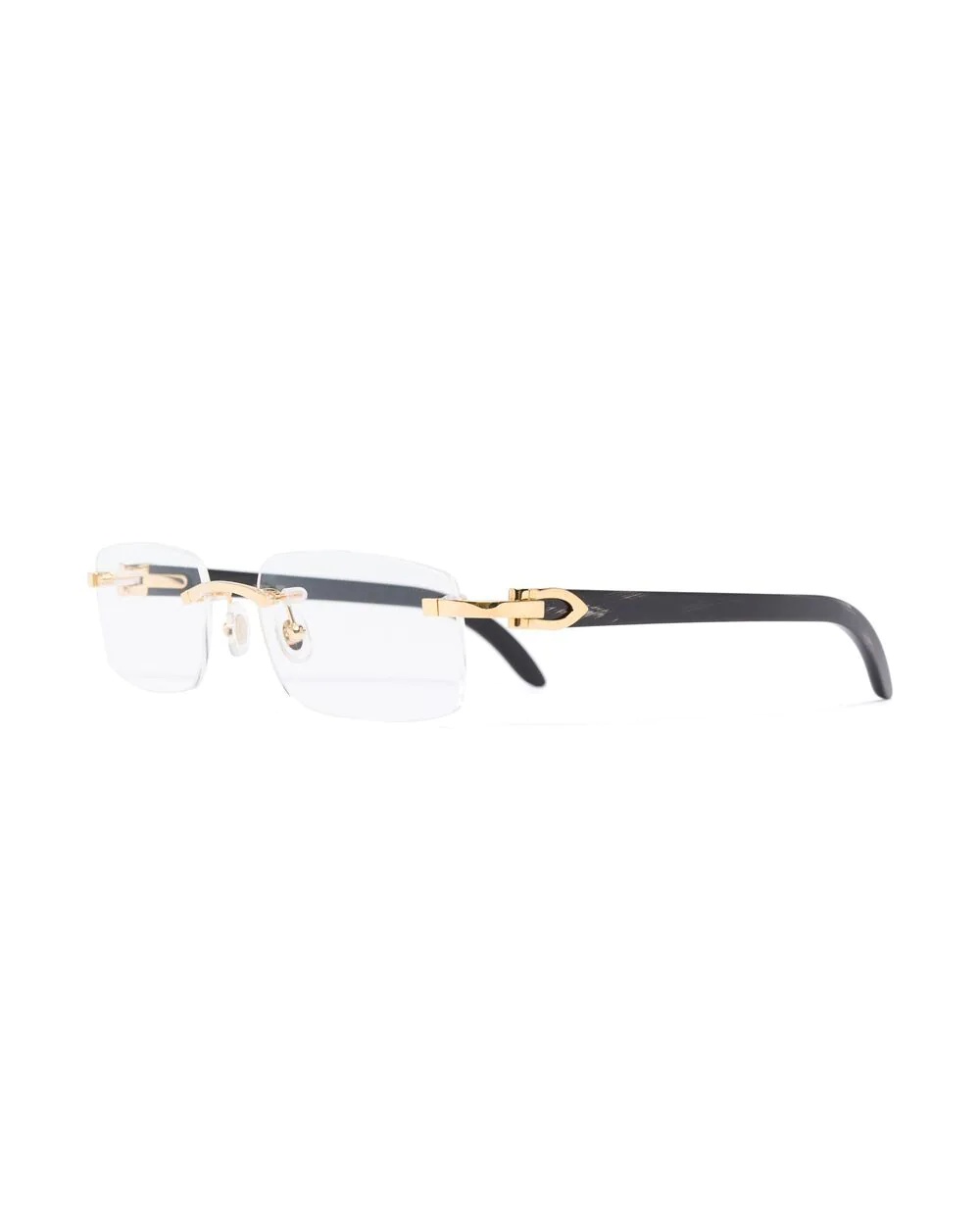 rectangle-frame clear glasses - 2