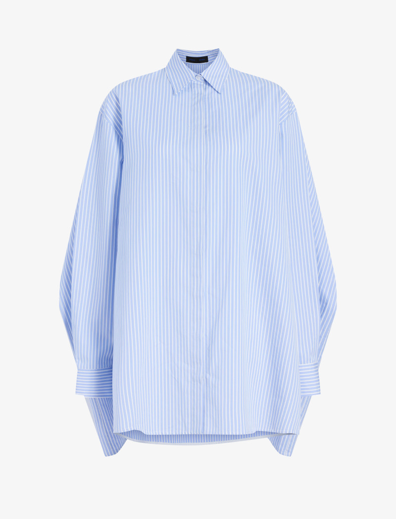 Isla Dress in Stripe Cotton Silk Poplin - 1