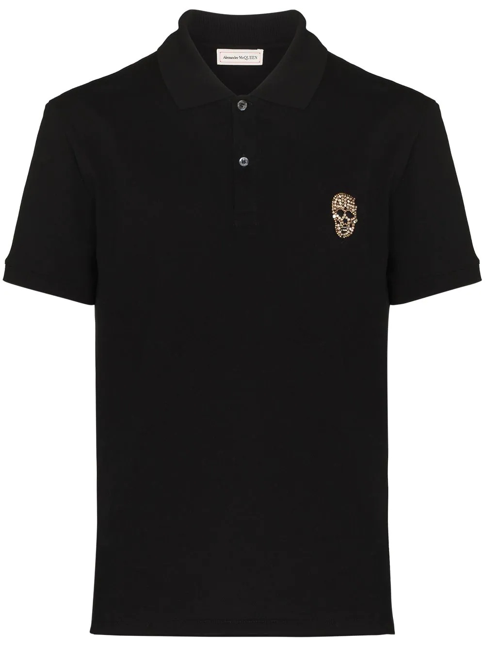 crystal-stud polo shirt - 1