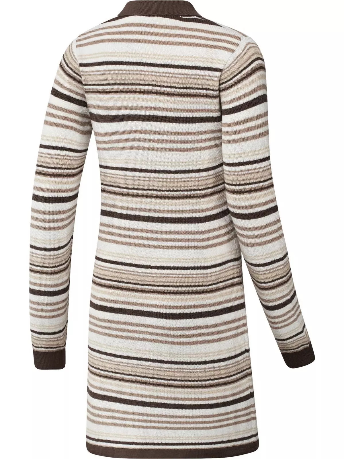 Originals Women's Striped Knitted Polo Dress -Brown - 2