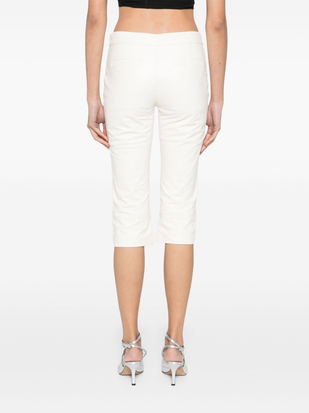 Downtown leather cropped trousers - 4
