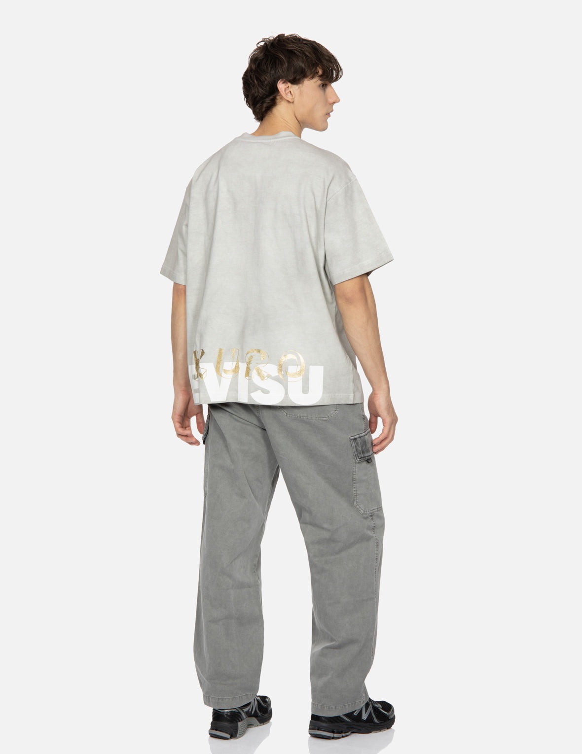 Spray Dyed Multi Logo Print Loose Fit T-shirt - 4