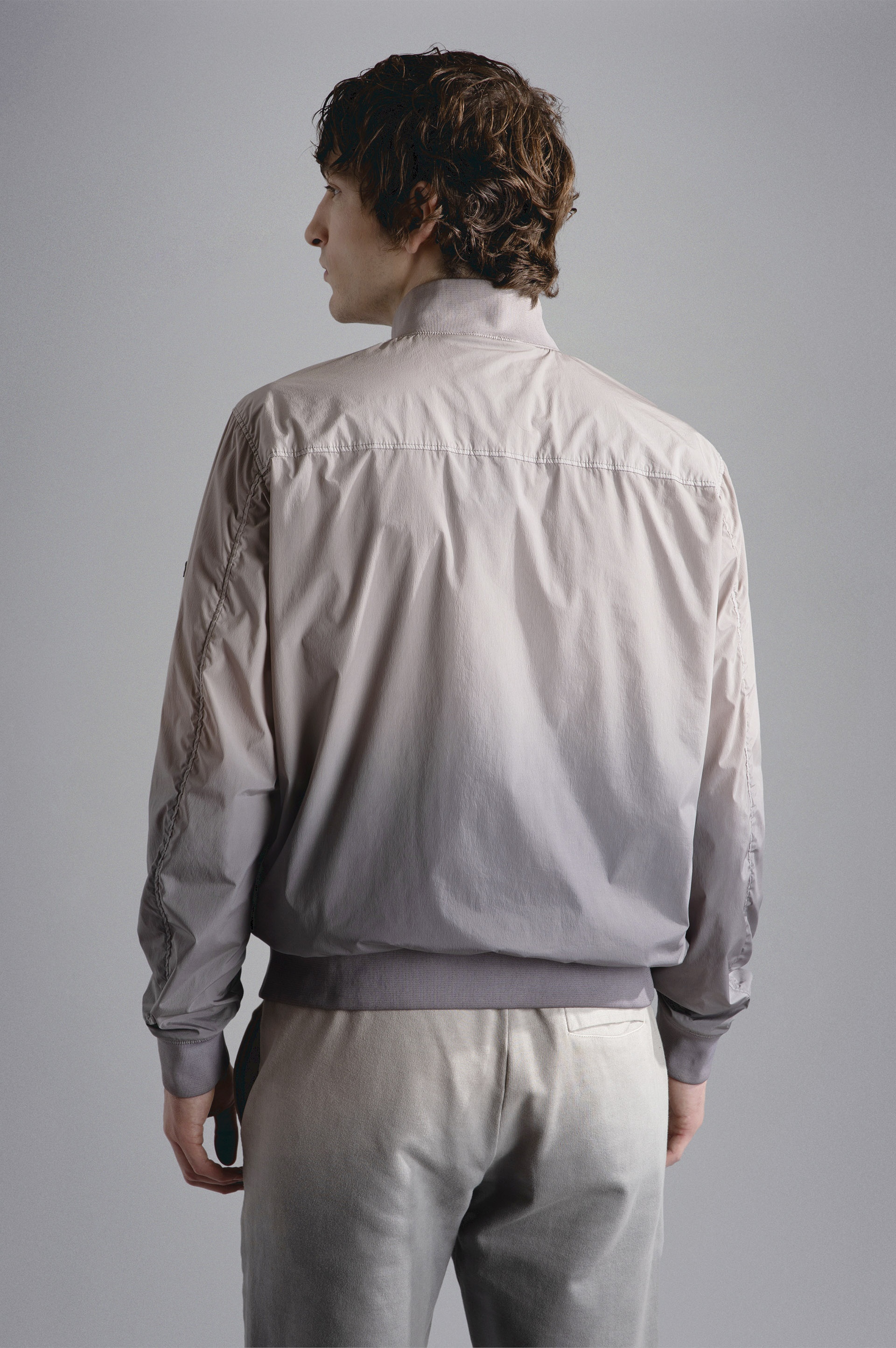 GARMENT DYED FADED STRETCH ECONYL® BOMBER JACKET - 3