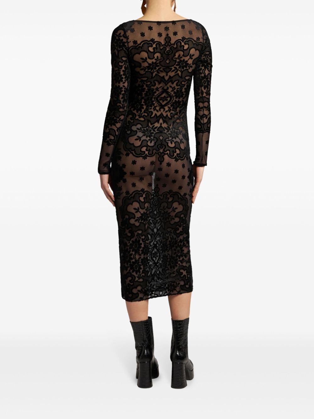 paisley velvet dress - 3