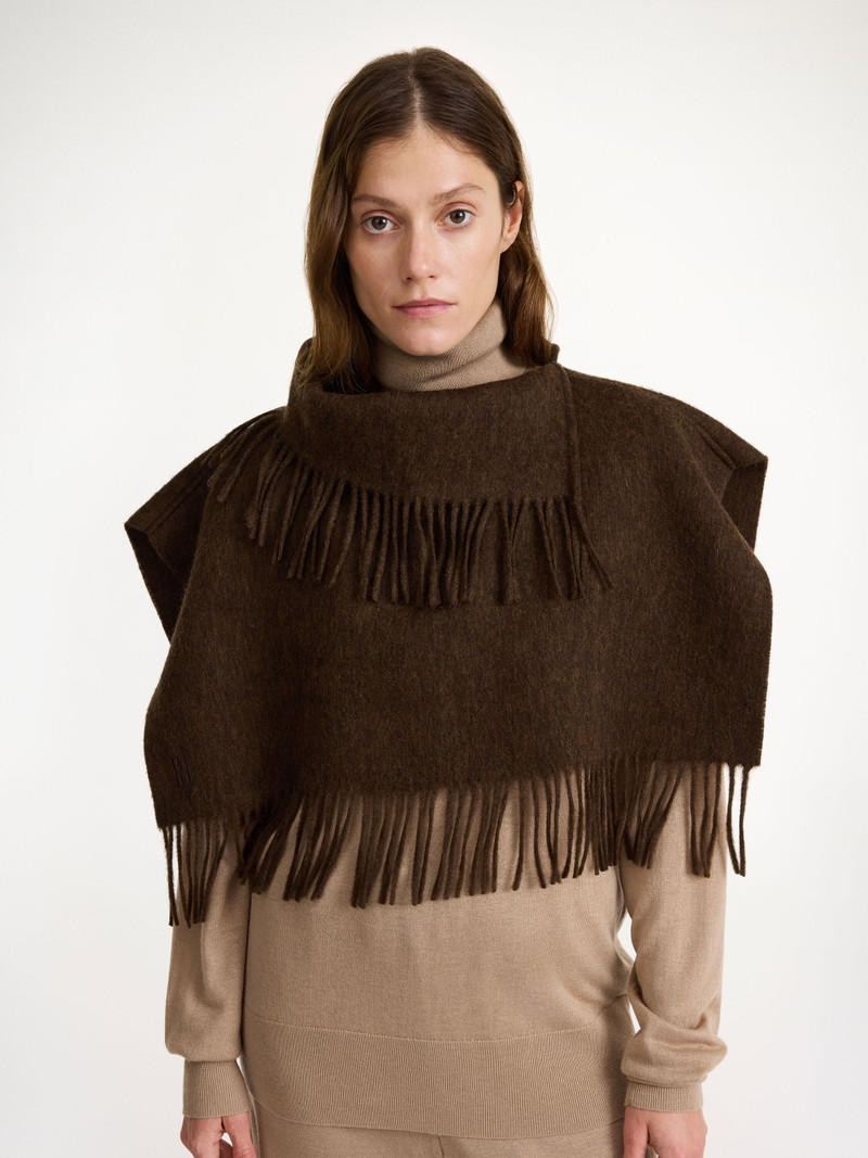 BY MALENE BIRGER Turtla wool fringe bib outlook