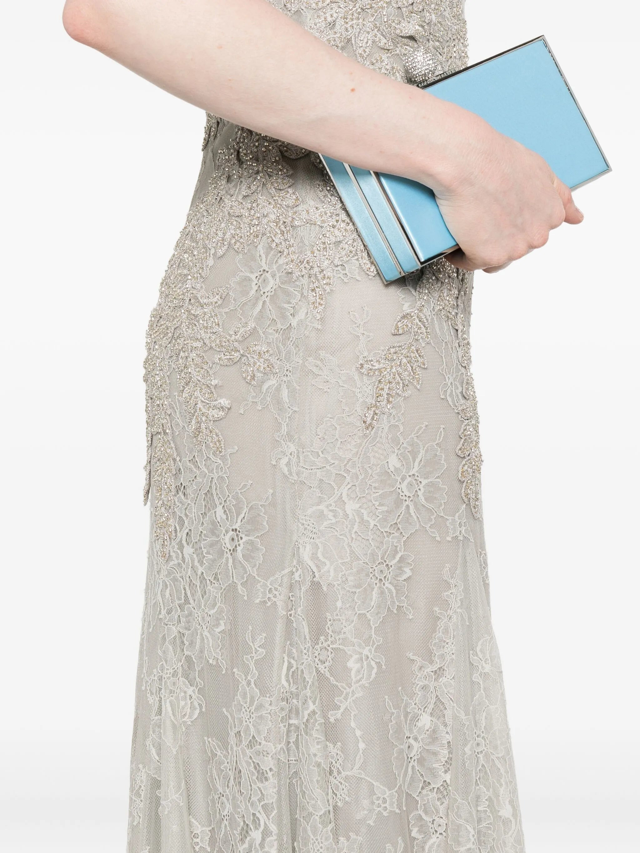 Costarellos Lace-embellished Sleeveless Maxi Dress - 3