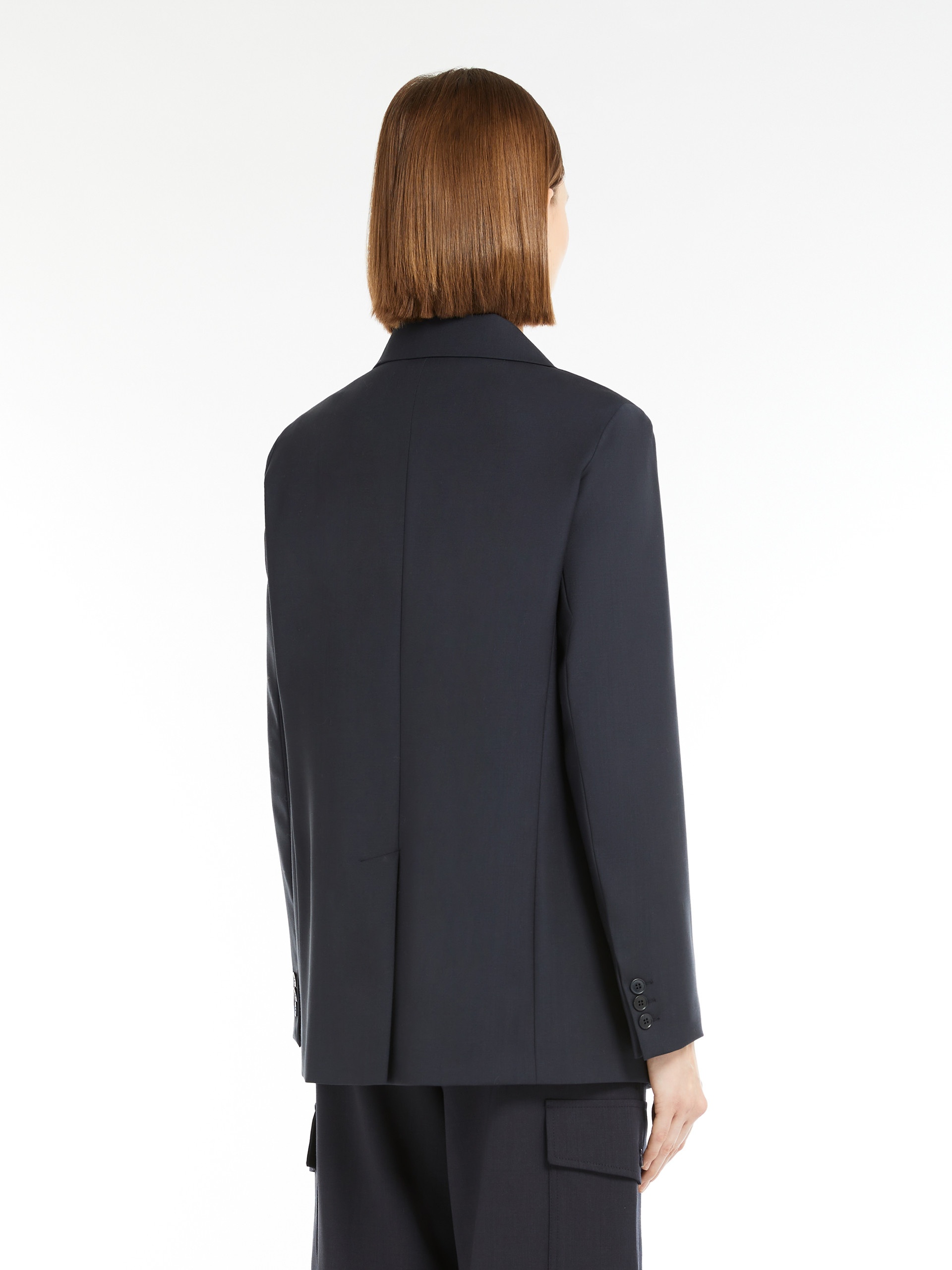 MATERIA Single-breasted wool-blend canvas blazer - 4