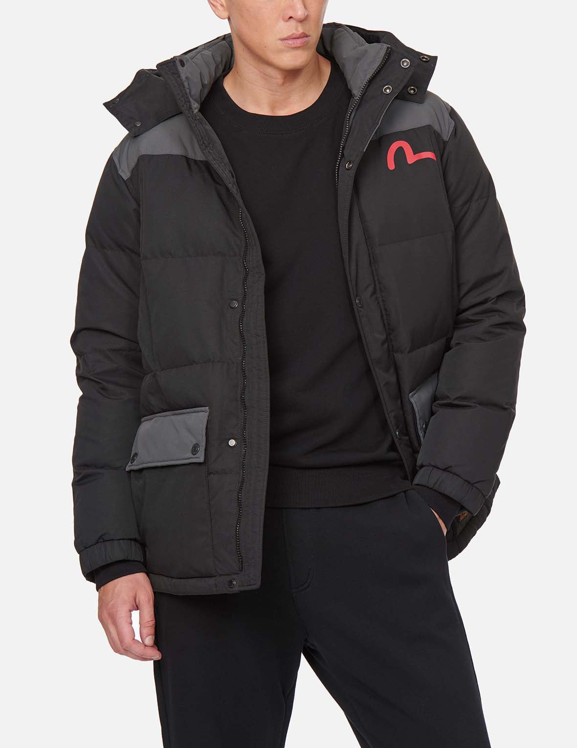 Kamon Print Down Coat - 4
