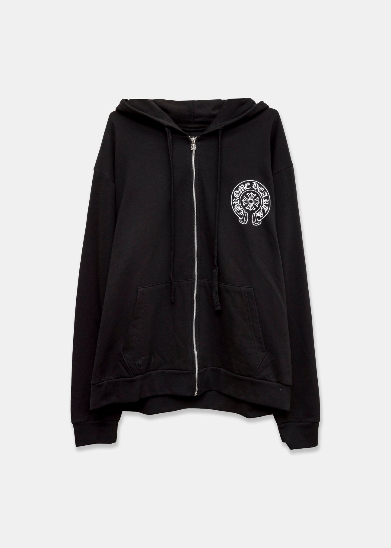 Chrome Hearts CH Black White Miami Horseshoe Zip Up Hoodie - 1