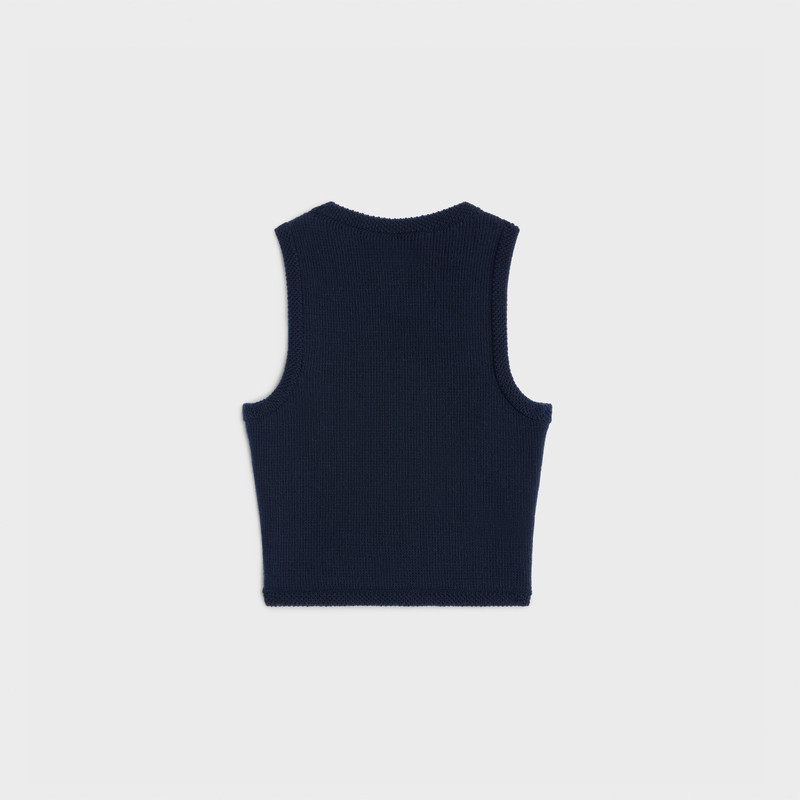 CELINE cropped vest in wool outlook