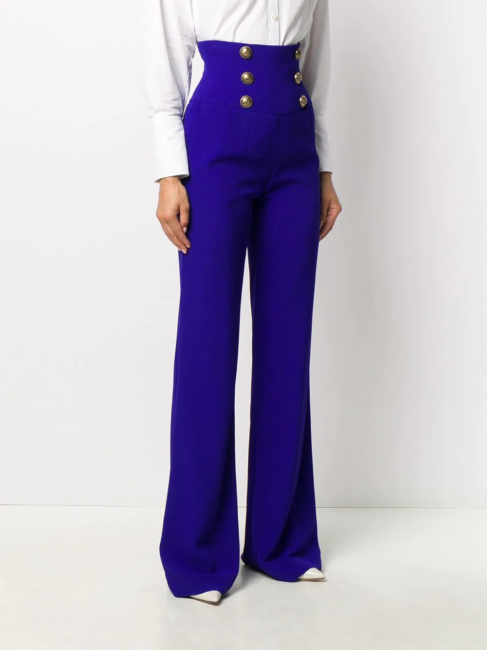 high waist flare trousers - 3