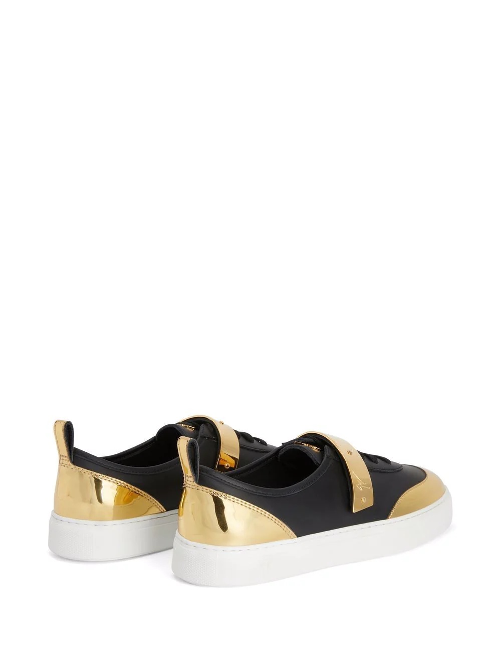 Zenas two-tone leather sneakers - 3
