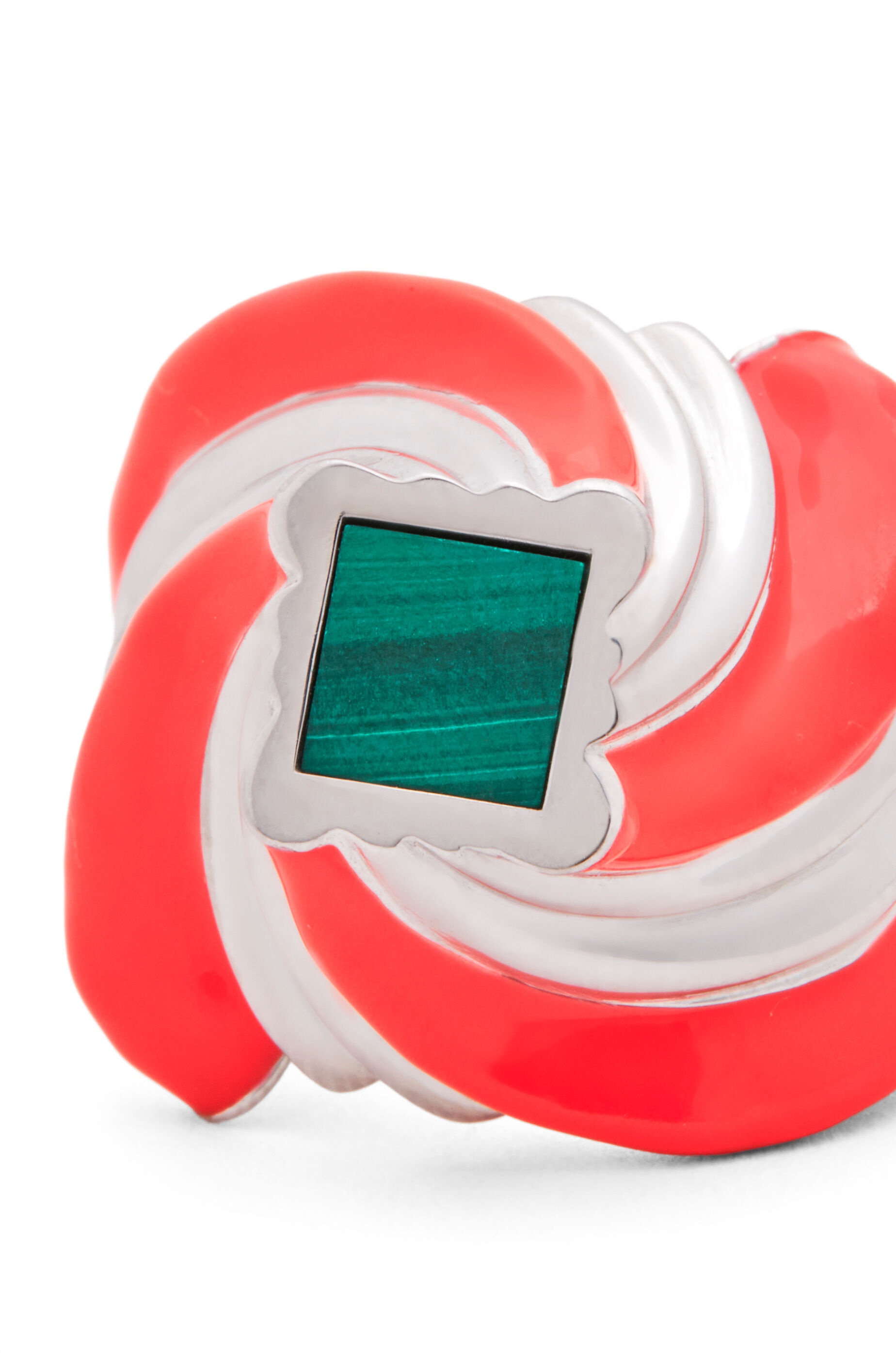 Twisted Anagram ring in sterling silver and enamel - 6