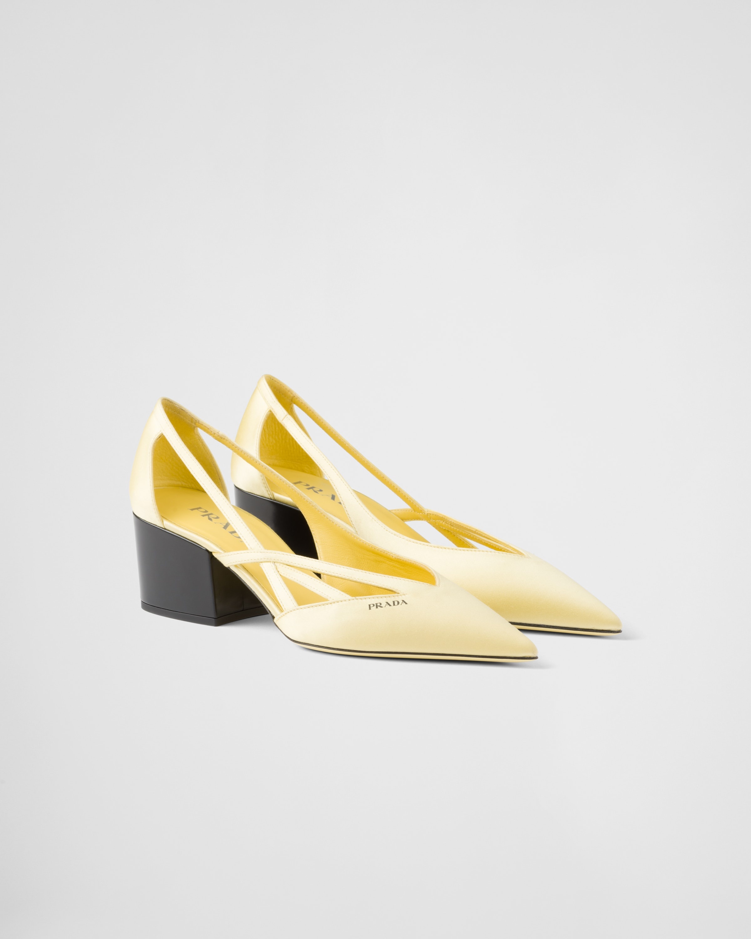 Satin cut-out pumps - 1