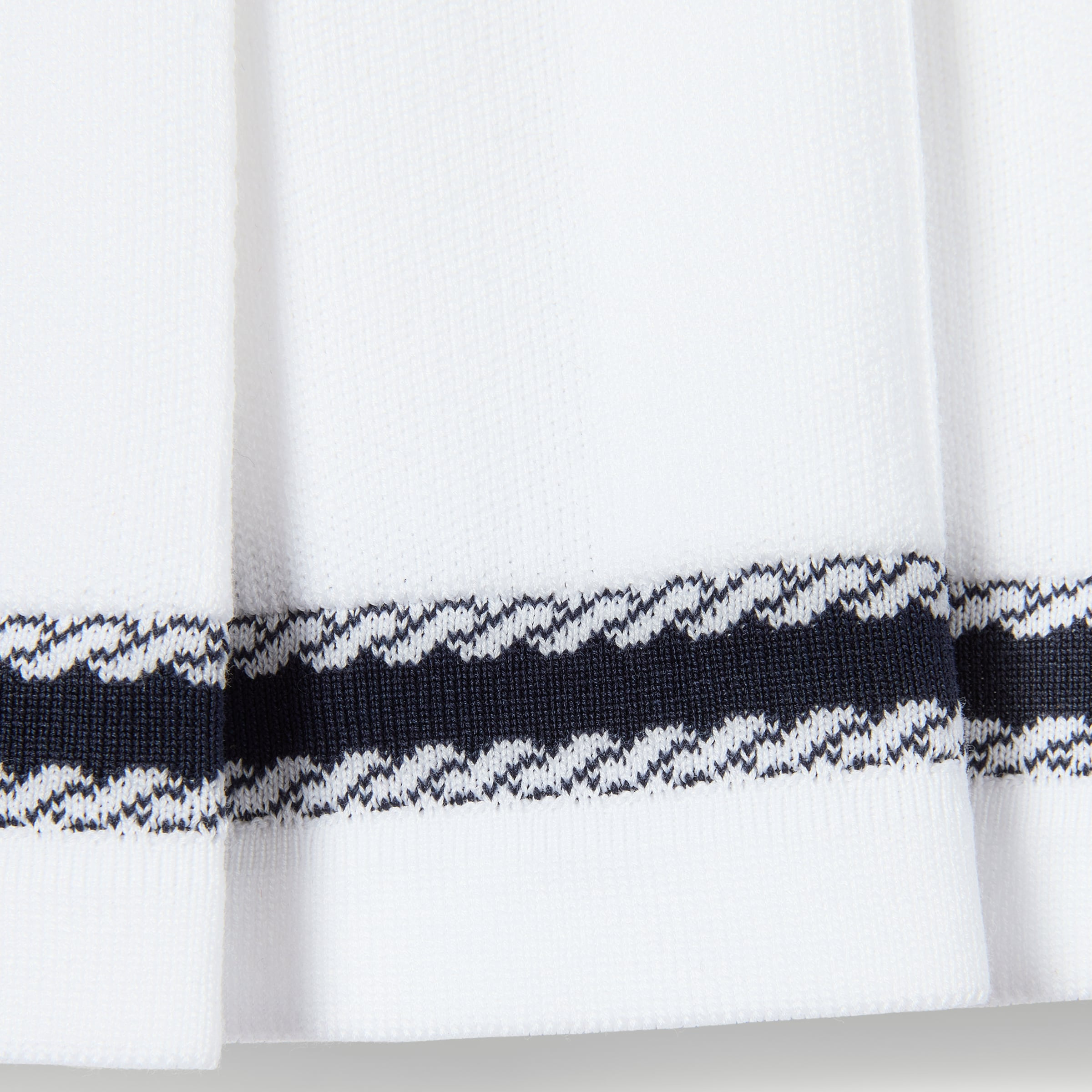 Stretch cotton skirt with intarsia - 6