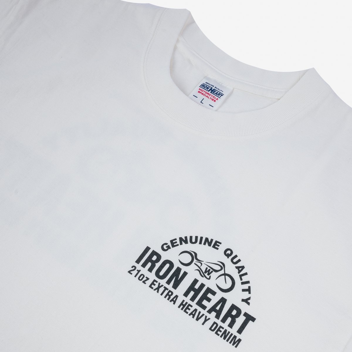 IHPT-2304-WHT 7.5oz Printed Loopwheel Crew Neck T-Shirt - White - 10