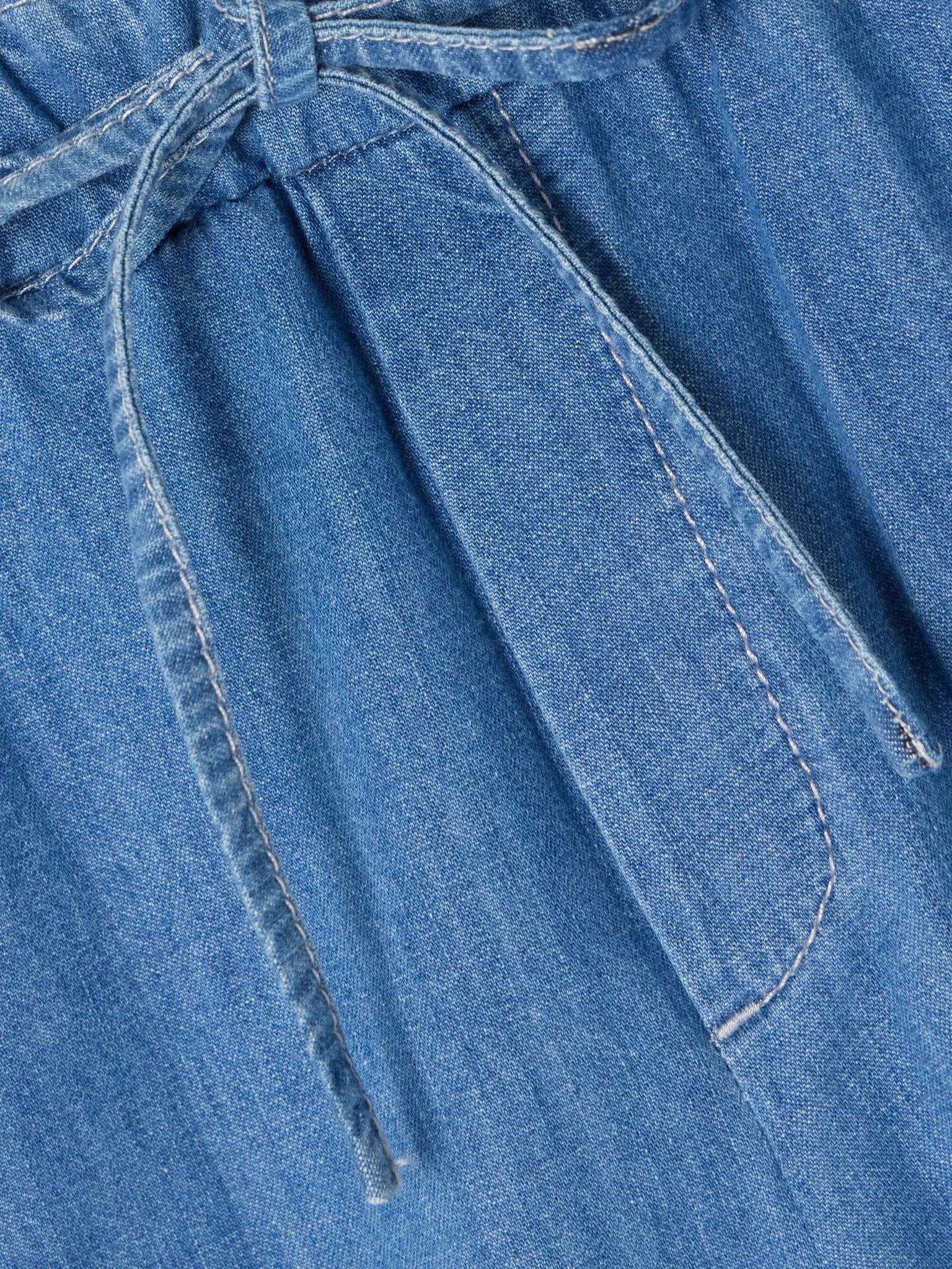 Cotton-chambray shorts Blue - 5