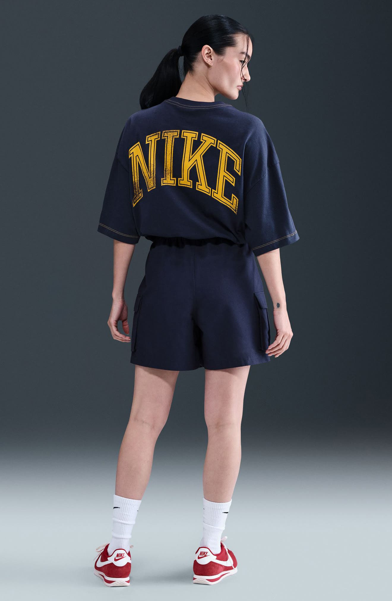 Nike Sportswear Loose Fit 5-Inch Cargo Shorts in Midnight Navy/Sail at Nordstrom - 5