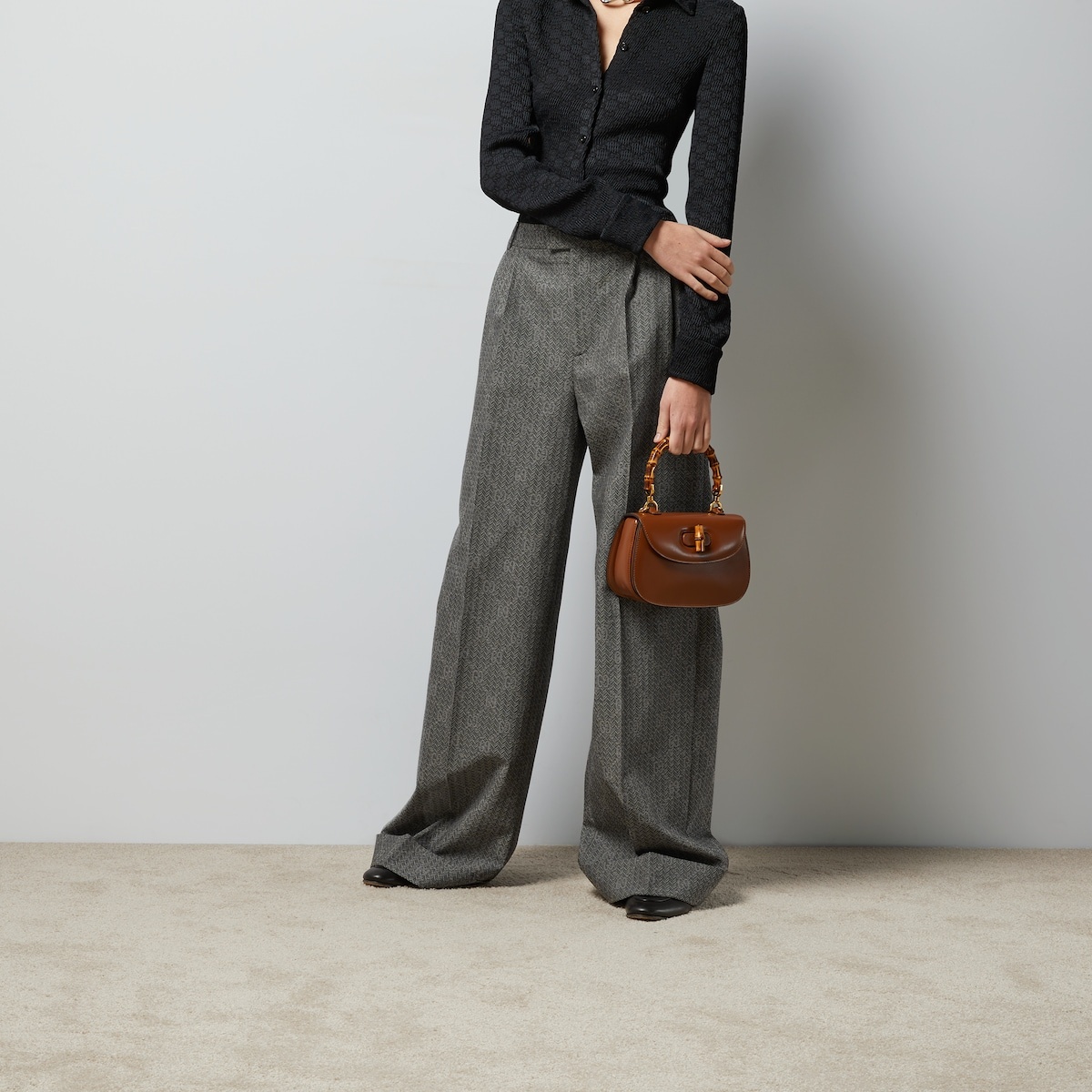 GG chevron wool pant - 5