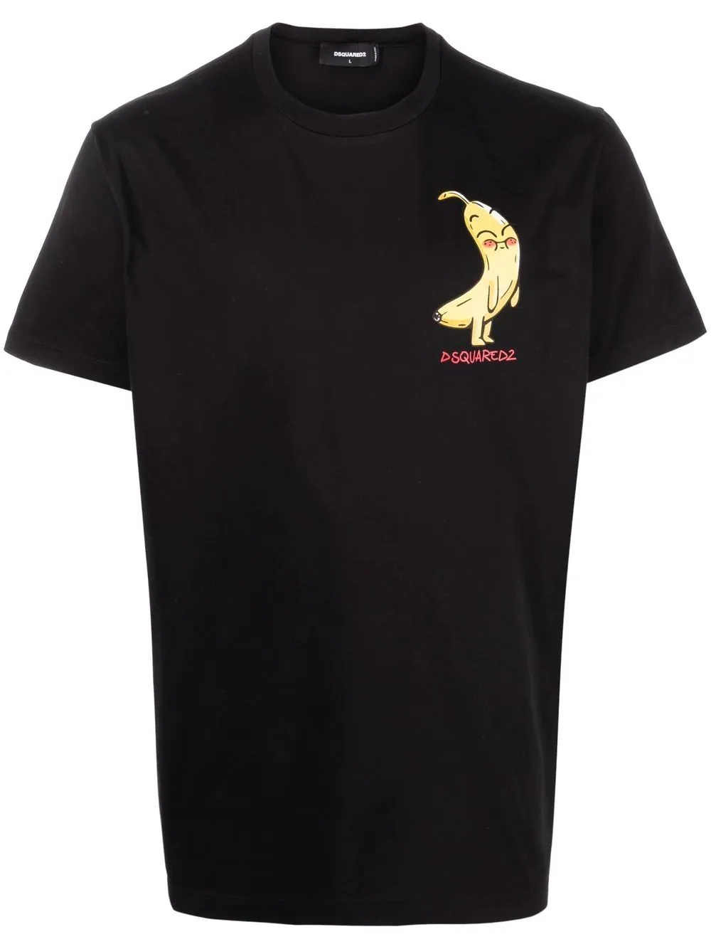 banana-print cotton T-shirt - 1