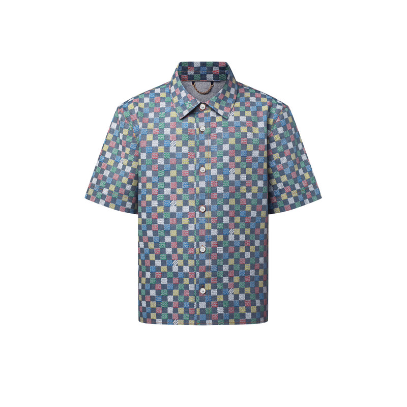 Damier Chambray Short-Sleeved Shirt 1