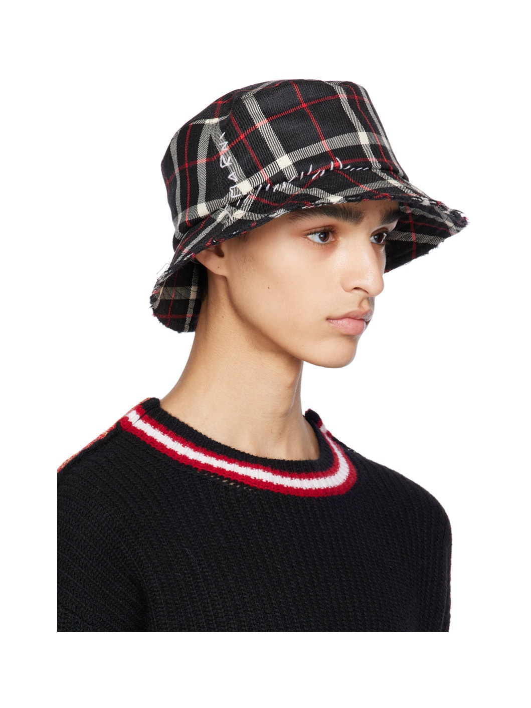 Black Tartan Bucket Hat - 2