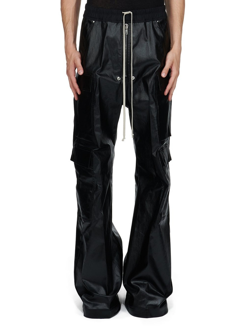 Black Cargobelas Denim Cargo Pants - 1