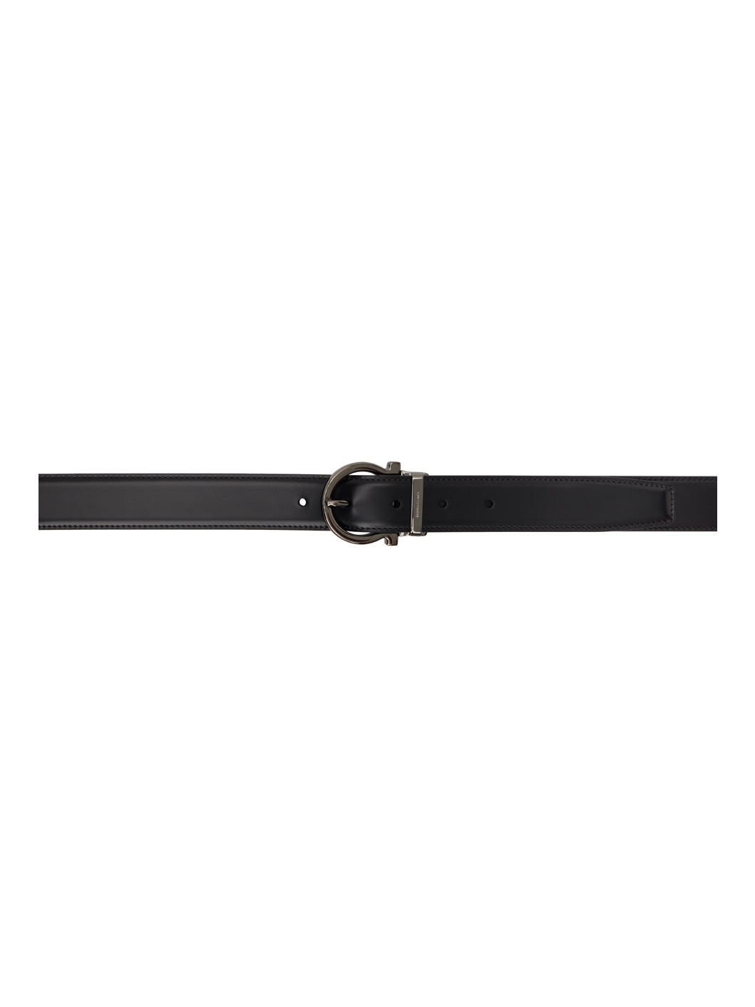 Black Pin-Buckle Reversible Belt - 1