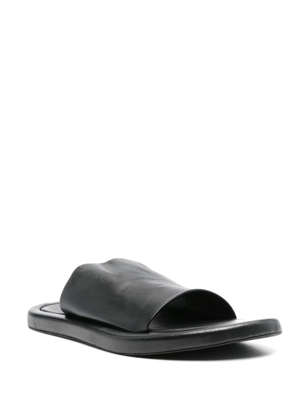 round-open toe leather sandals - 2