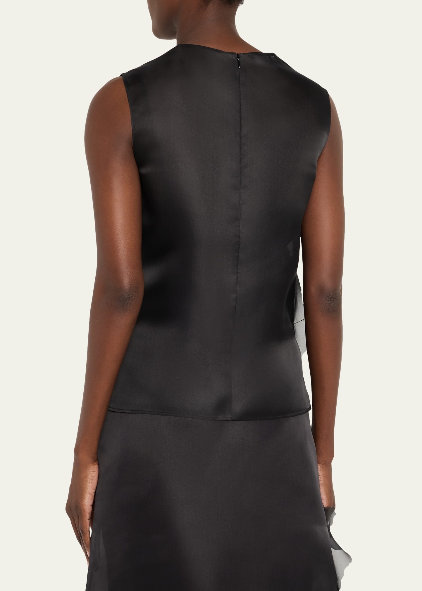 Embellished 3D Anemone Silk Organza Blouse - 3