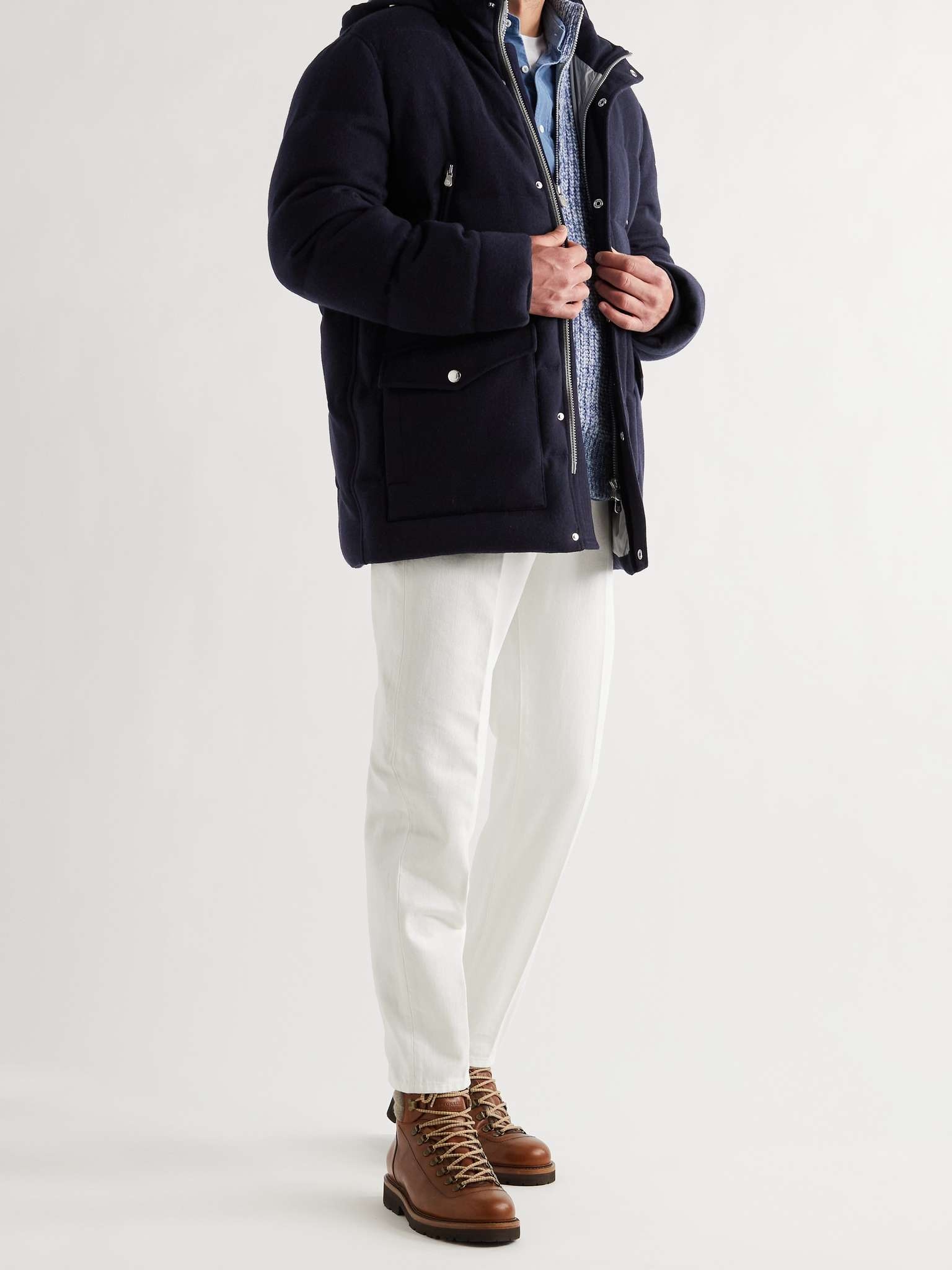 Oversized Quilted Cashmere Down Hooded Jacket - 2