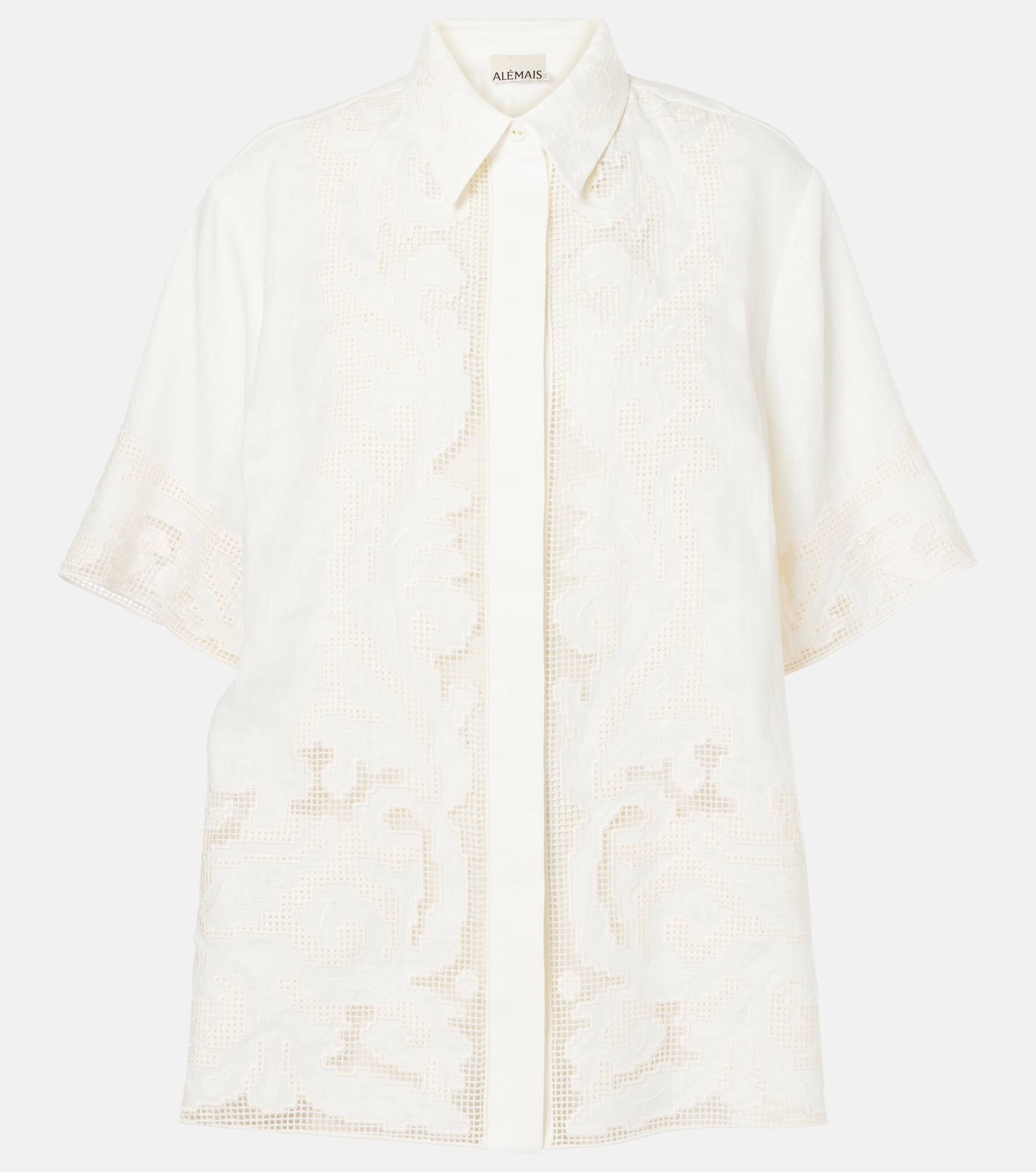 Embroidered linen shirt - 1