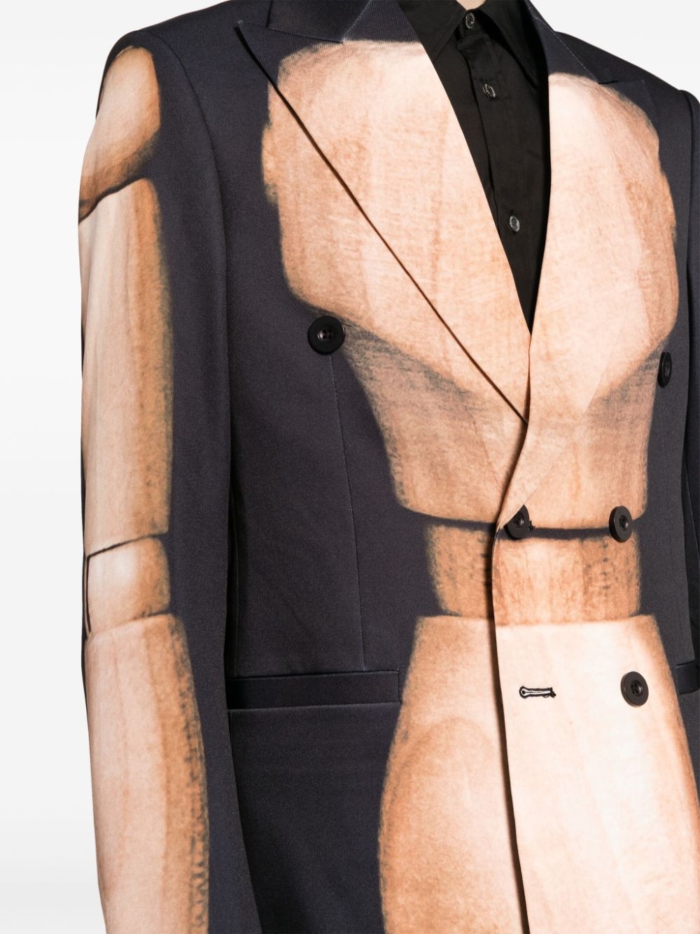 Mannequin graphic-print blazer - 5