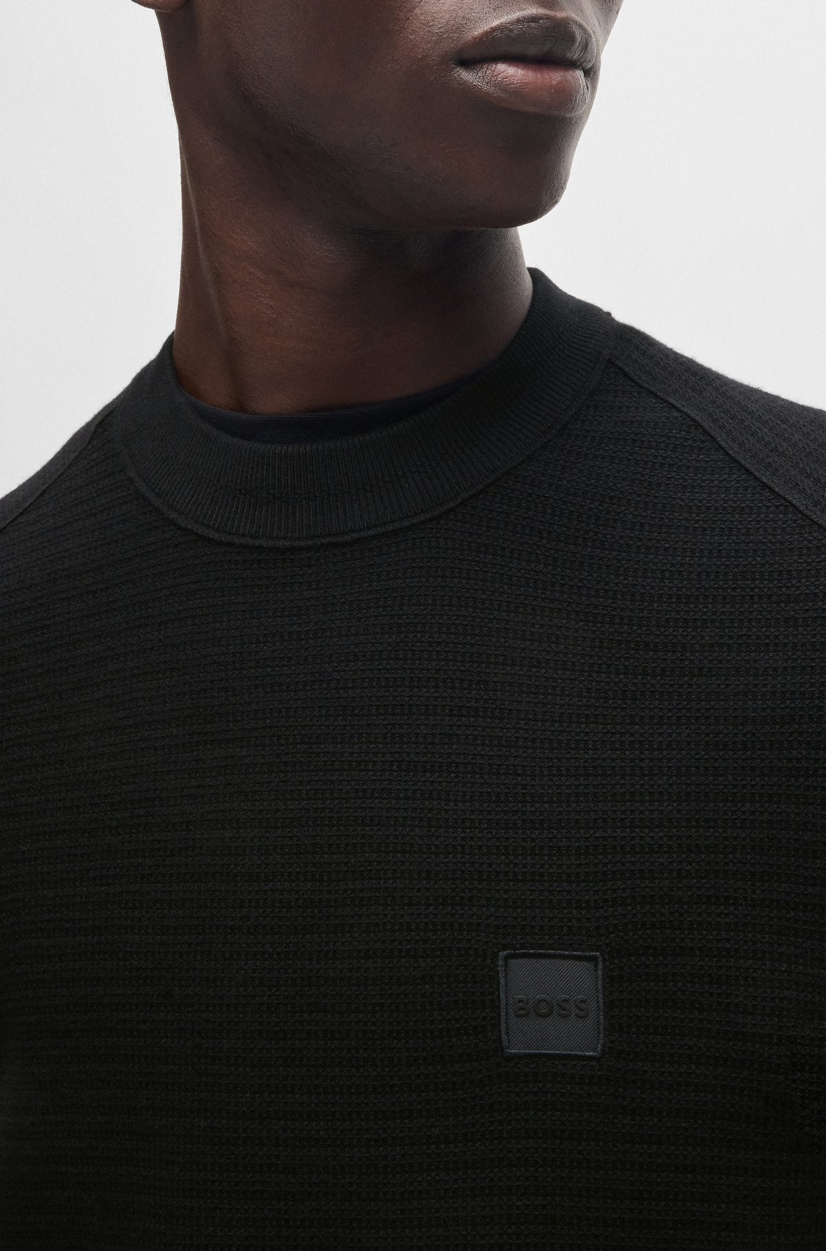 REGULAR-FIT SWEATER IN COTTON AND CASHMERE - 3