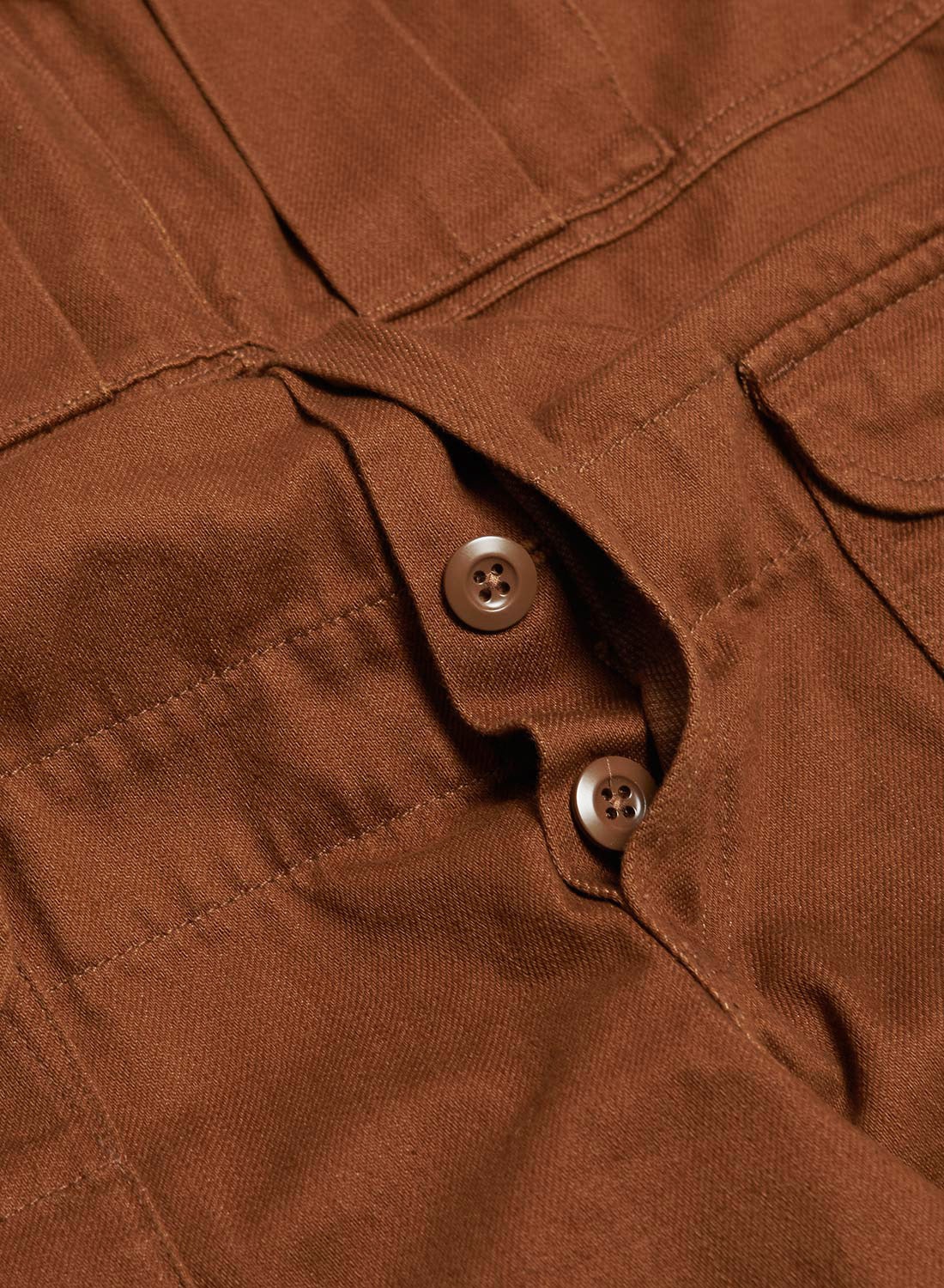 Railway Dungaree Heavy Cotton in Brown - 9
