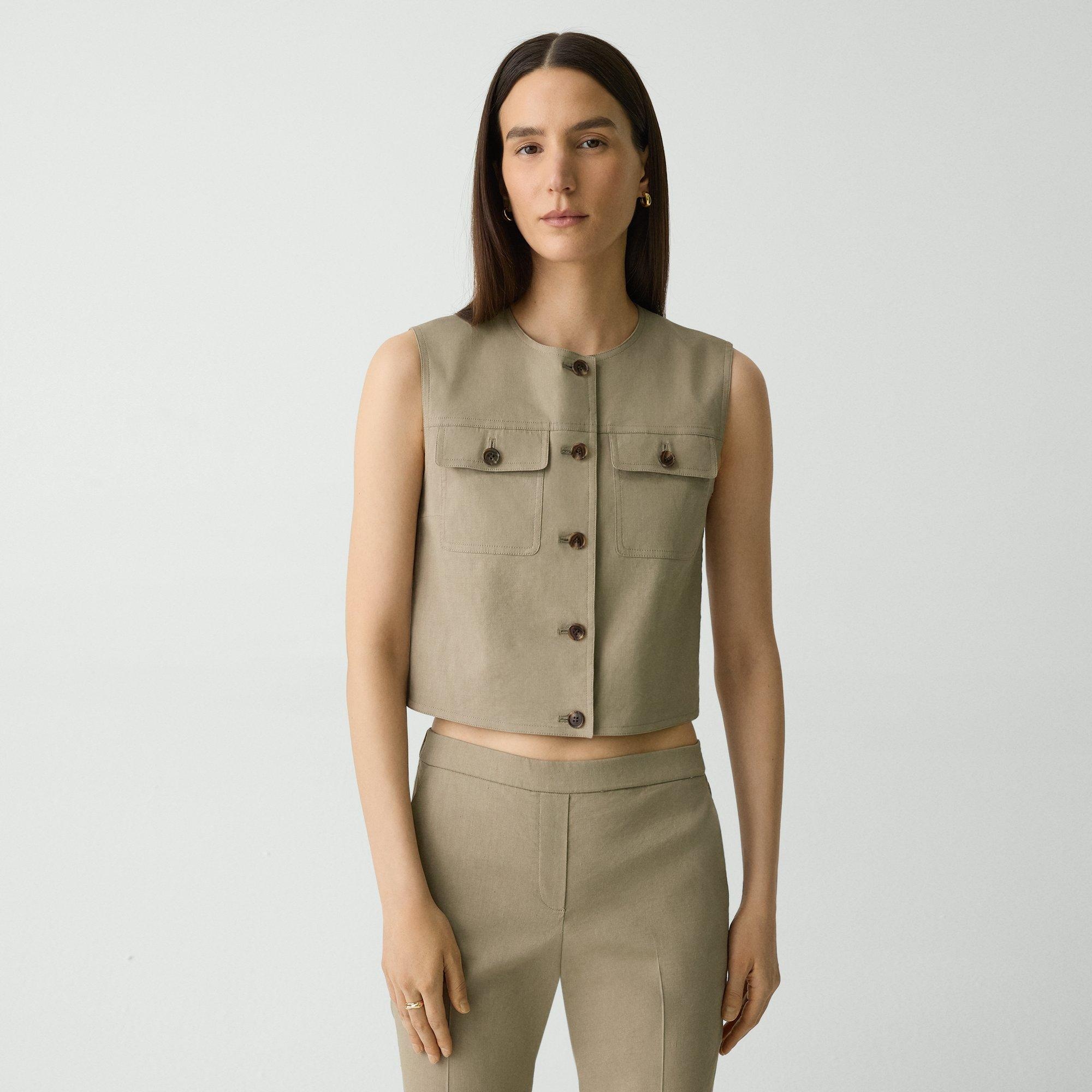 Trucker Vest in Good Linen - 3