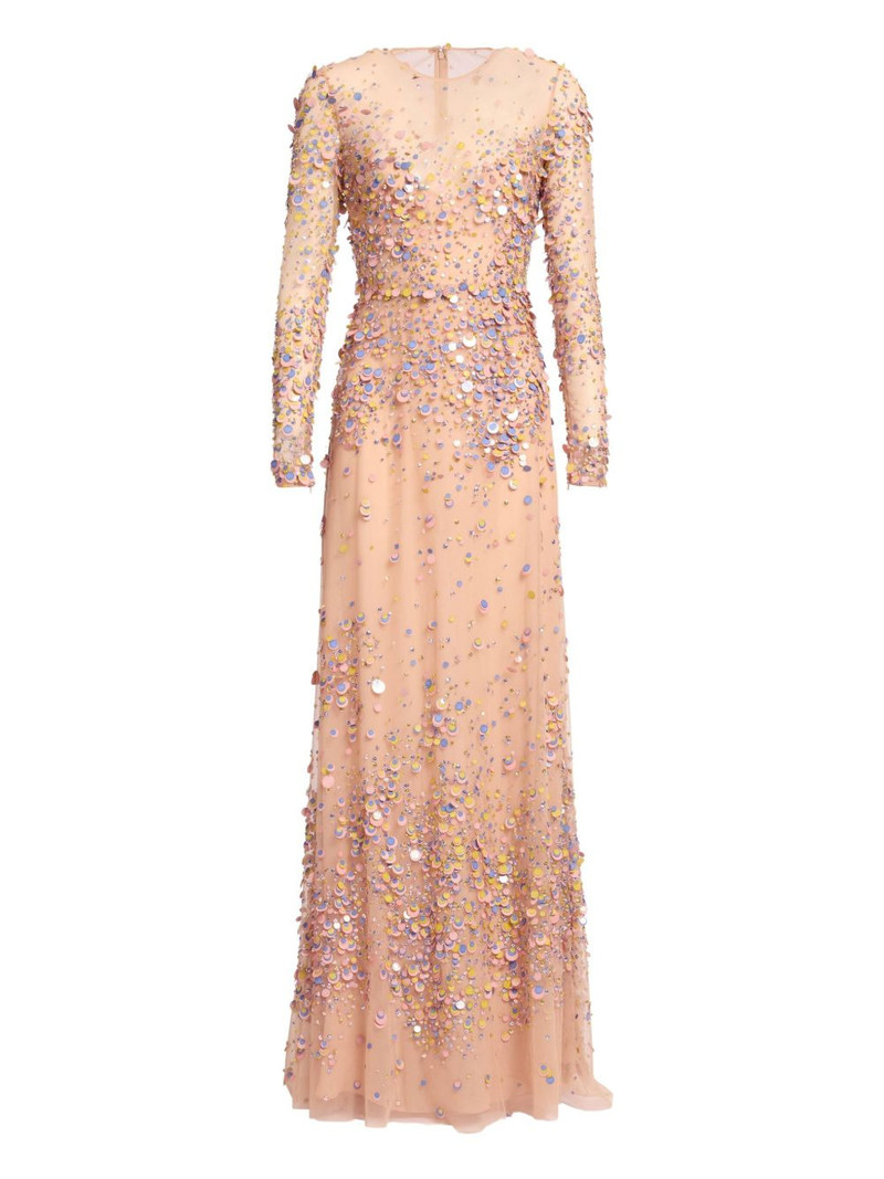 sequin-embellished maxi dress 1