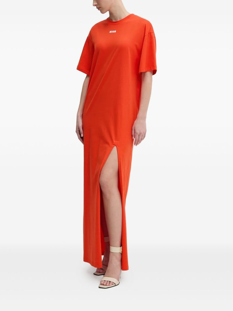 logo-print maxi dress 1