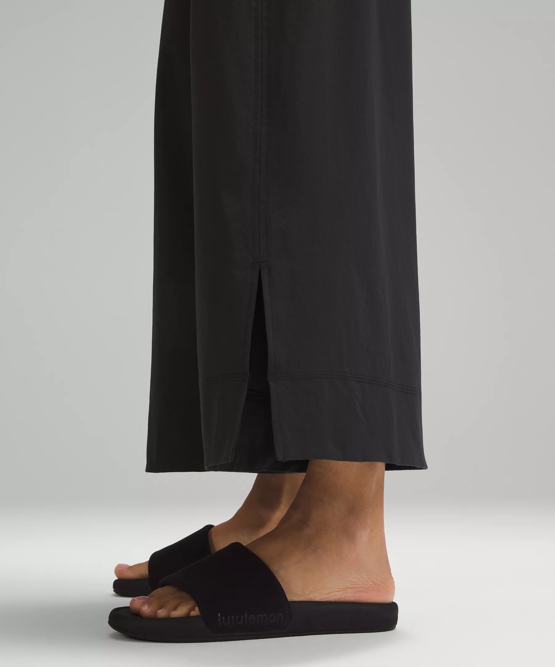 Stretch Woven High-Rise Wide-Leg Cropped Pant - 5