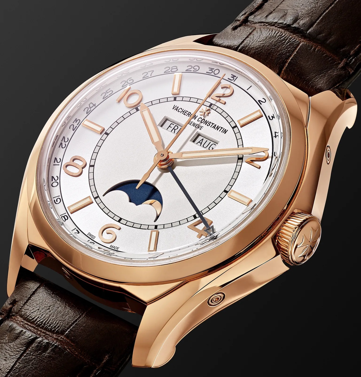 Fiftysix Automatic Complete Calendar 40mm 18-Karat Pink Gold and Alligator Watch, Ref. No. 4000E/000 - 4