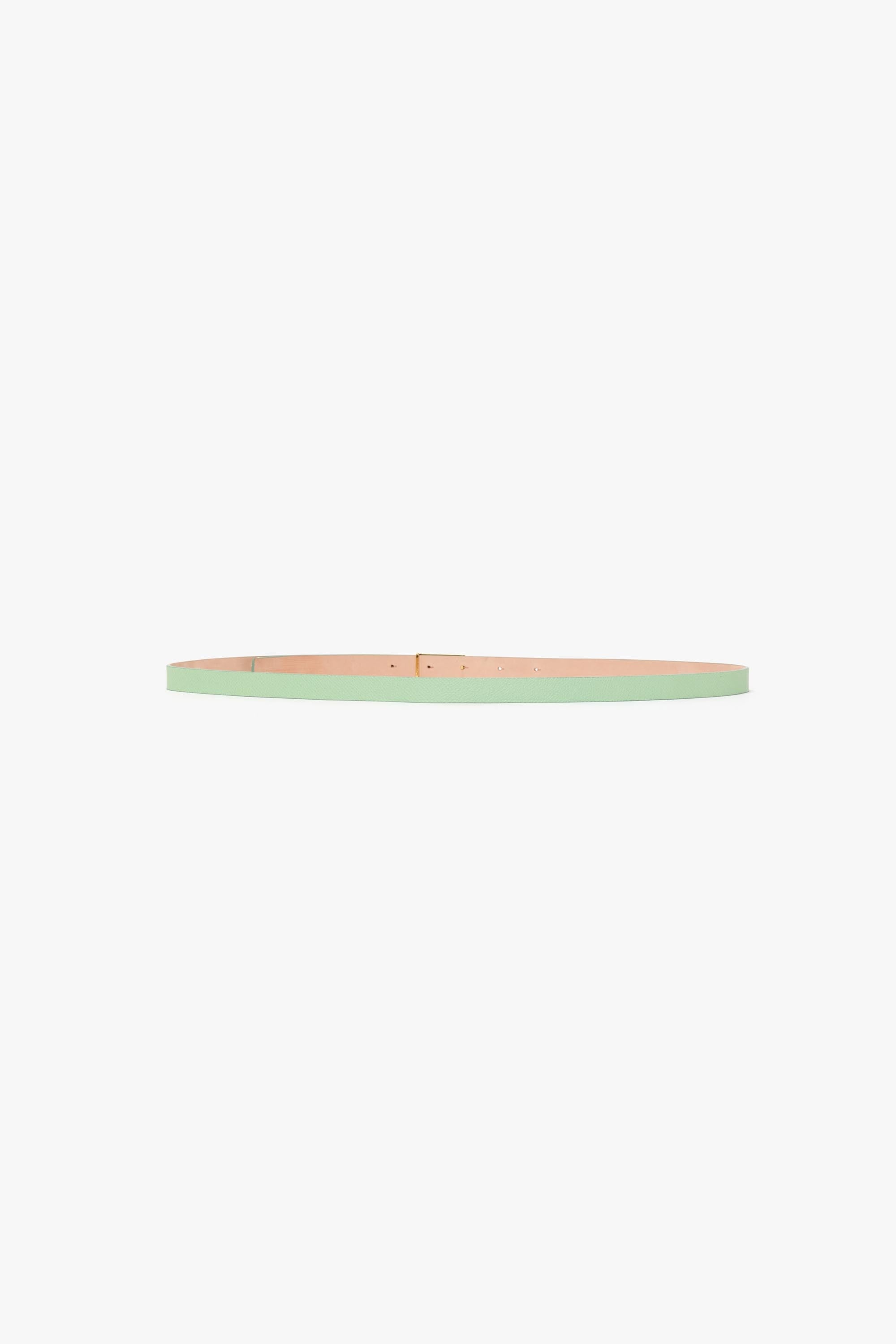 Micro Frame Belt In Jade Grained Leather - 4