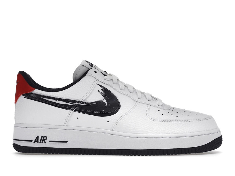Nike 공기 힘 1 낮은 솔 치기 흰색 검정 - 1