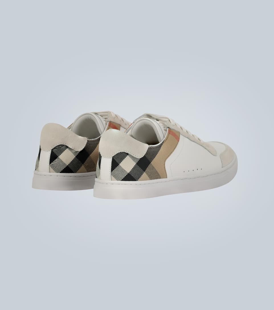 Reeth checked leather sneakers - 6