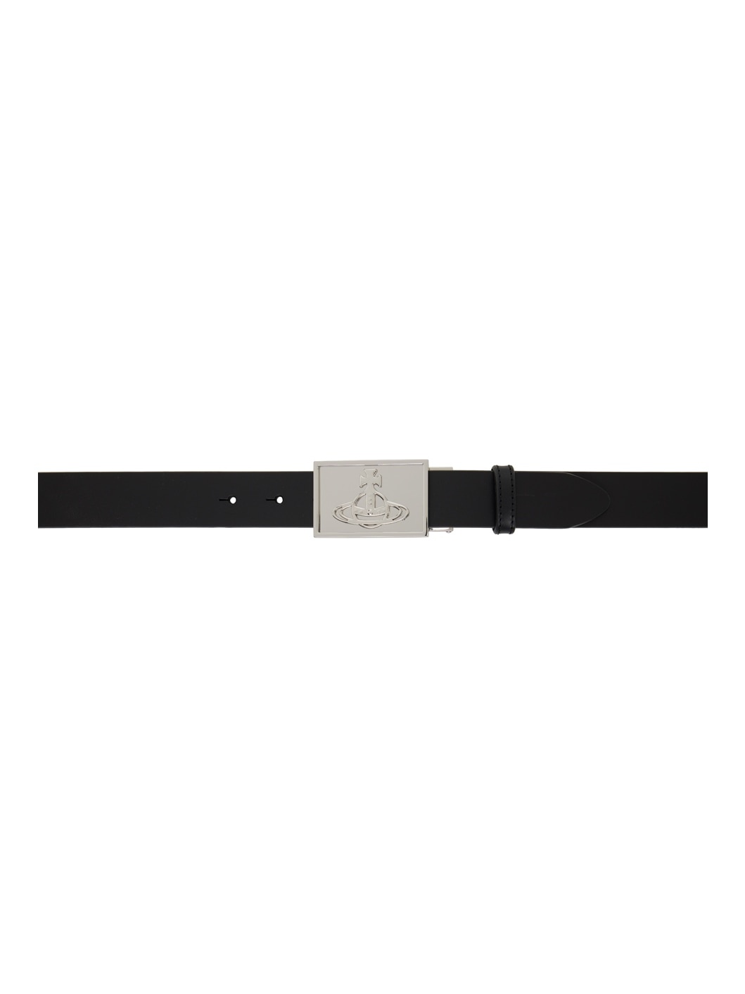 Black Line Orb Square Buckle Belt - 1