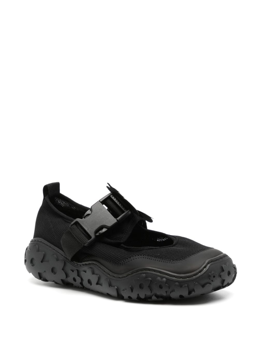 floral-appliquÃ© buckled sneakers - 2