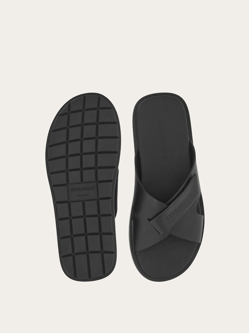 DOUBLE STRAP SANDAL WITH SIGNATURE 5